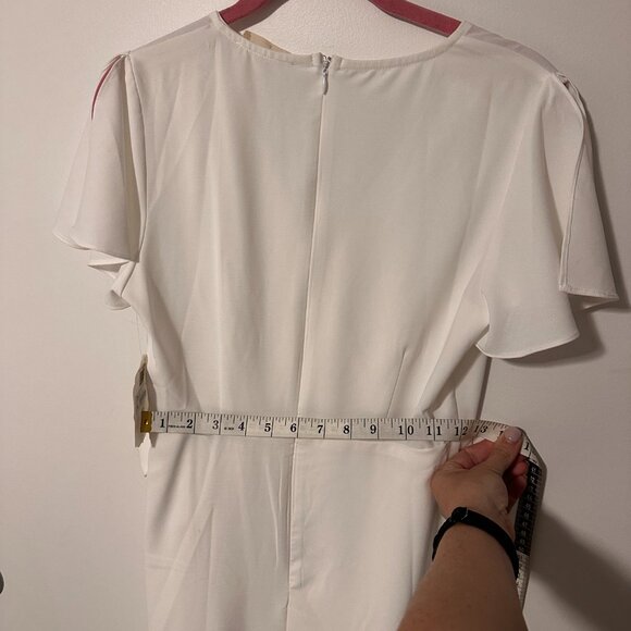 White Ruffle Wrap Mini Dress - Picture 9 of 9